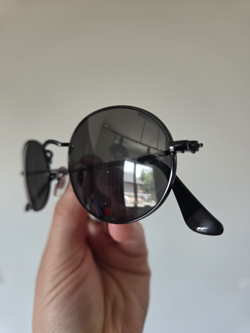 Ray-Ban Oval Metal RB3547 Polished Black frame with Dark Gray lenses Sunglasses - Picture 4 of 9